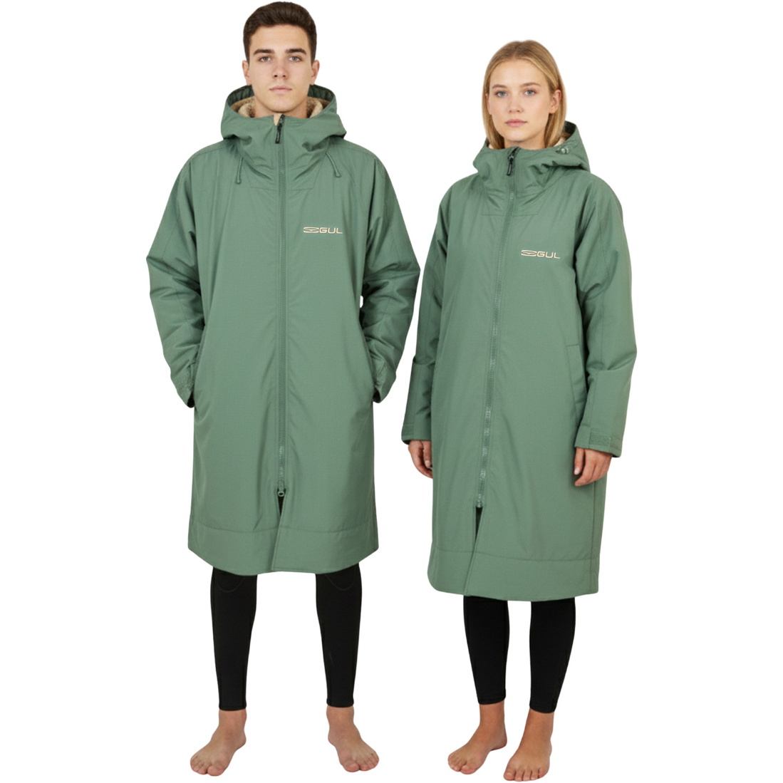 2026 Gul Revorobe Long Sleeve Changing Robe AC0135-C6 - Green / Taupe